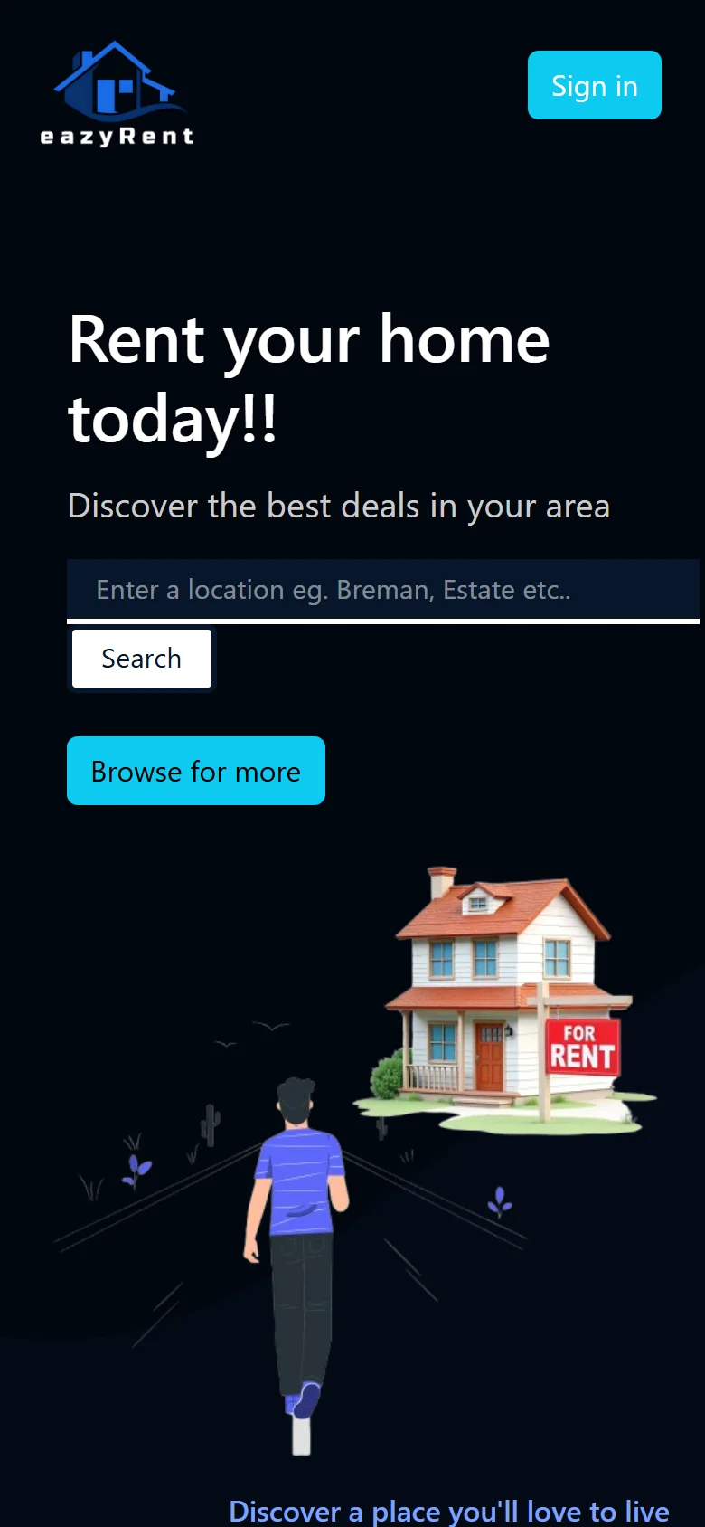 eazyRent on mobile
