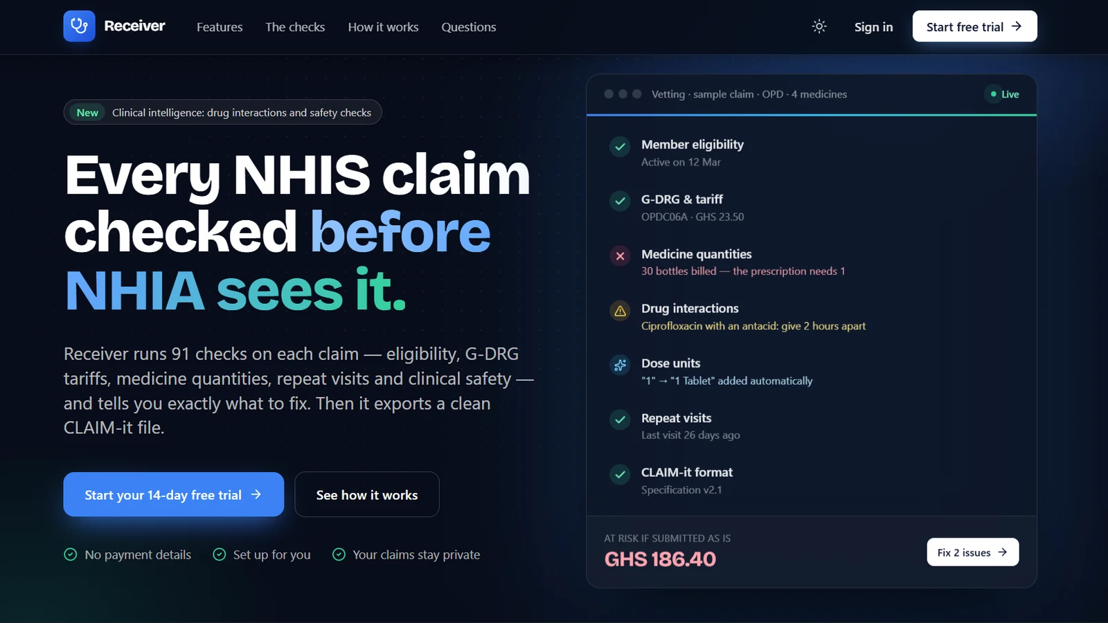 Public site: every NHIS claim checked before NHIA sees it
